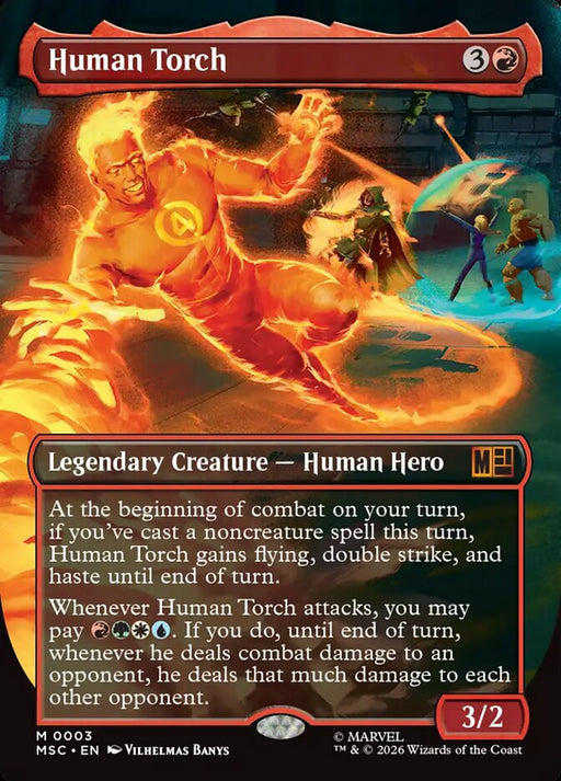 Human Torch - Borderless - Inverted - Legendary