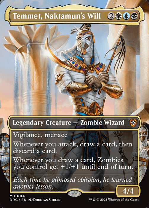 Temmet, Naktamun's Will - Borderless - Full Art - Inverted - Legendary