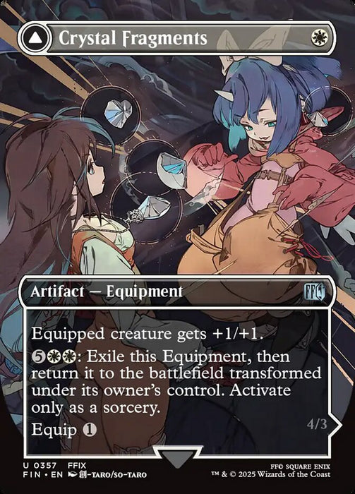 Crystal Fragments // Summon: Alexander - Borderless - Enchantment - Inverted (Foil)