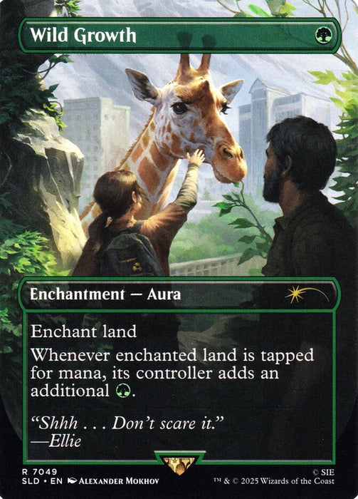 Wild Growth - Borderless - Full Art - Inverted (Foil)