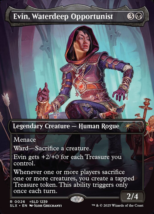 Evin, Waterdeep Opportunist - Borderless - Full Art - Inverted - Legendary
