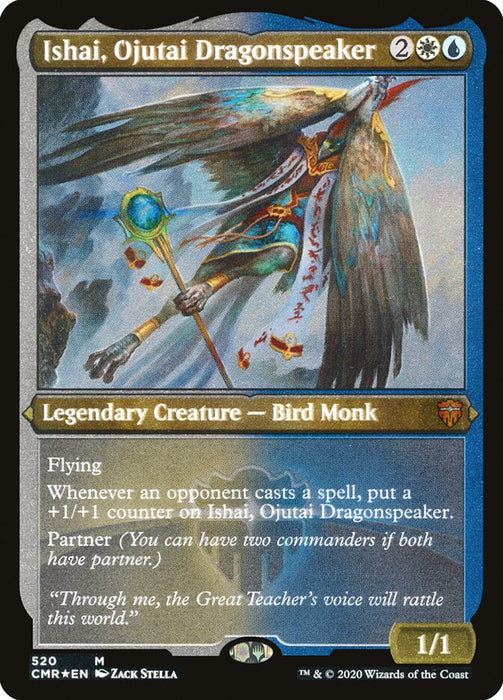 Ishai, Ojutai Dragonspeaker - Etched - Inverted - Legendary - Etched (Foil)