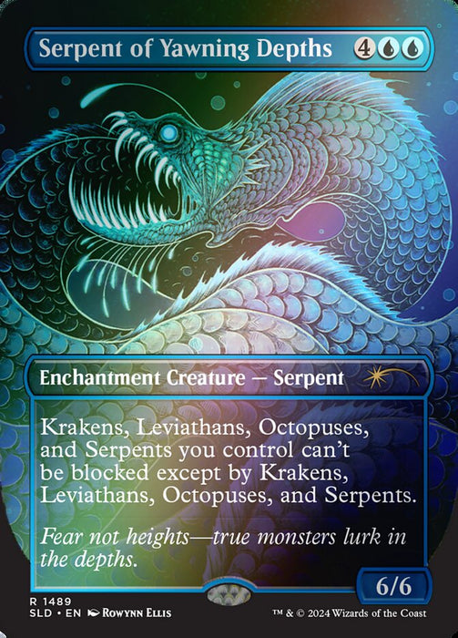 Serpent of Yawning Depths - Borderless - Full Art - Inverted (Foil)