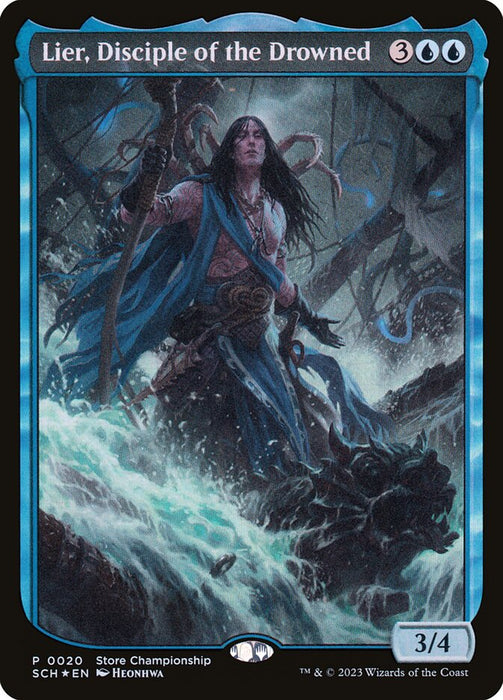 Lier, Disciple of the Drowned - Textless - Full Art - Legendary - Inverted (Foil)