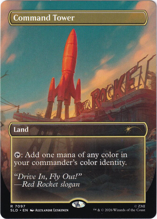 Command Tower - Borderless - Inverted (Foil)