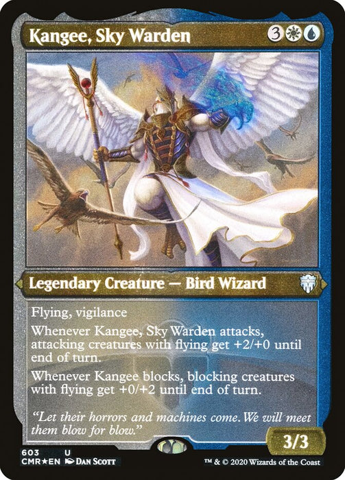 Kangee, Sky Warden - Etched - Inverted - Legendary - Etched (Foil)