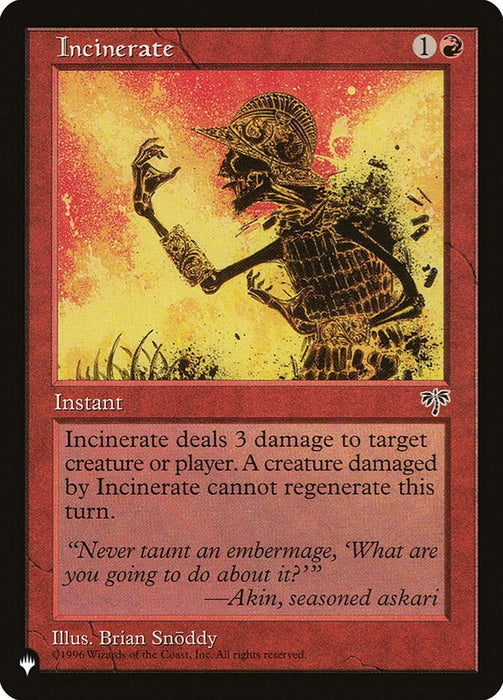 Incinerate - Retro Frame