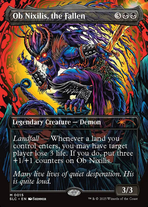 Ob Nixilis, the Fallen - Borderless - Full Art - Inverted - Legendary