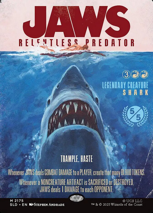 Jaws, Relentless Predator - Full Art - Legendary (Foil)