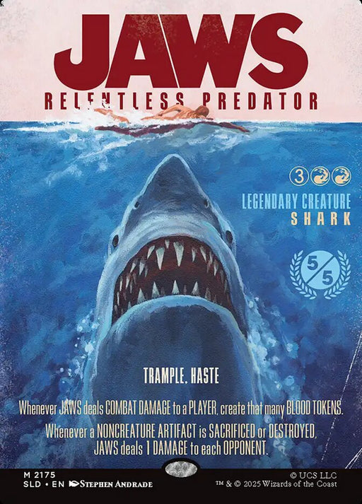 Jaws, Relentless Predator - Full Art - Legendary