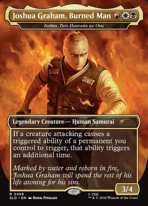 Joshua Graham, Burned Man - Isshin, Two Heavens as One - Borderless - Full Art - Inverted - Legendary