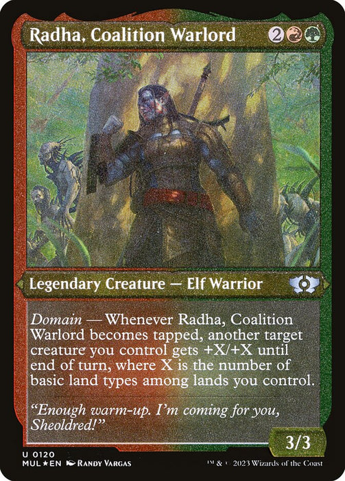 Radha, Coalition Warlord - Etched - Inverted - Legendary - Etched (Foil)