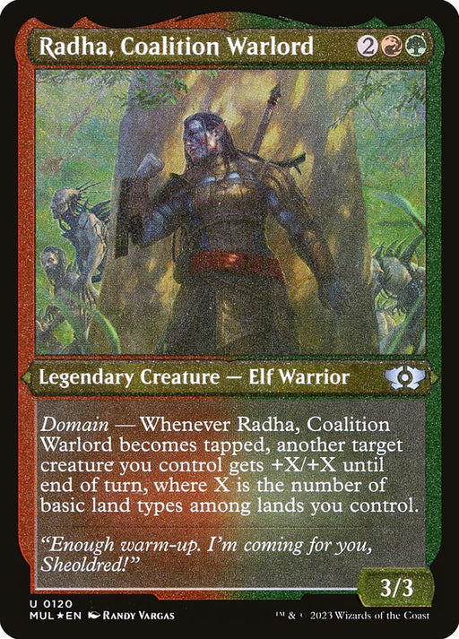 Radha, Coalition Warlord - Etched - Inverted - Legendary - Etched (Foil)