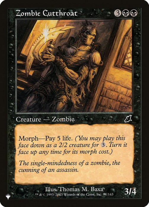 Zombie Cutthroat - Retro Frame