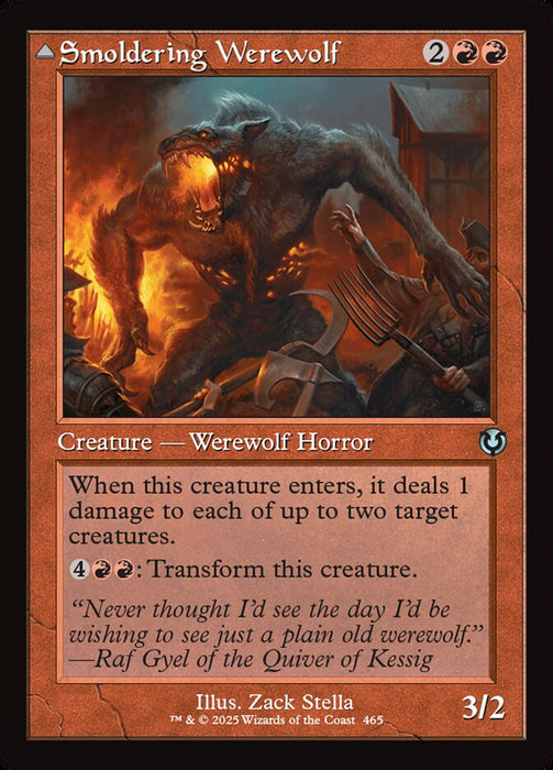 Smoldering Werewolf // Erupting Dreadwolf - Retro Frame (Foil)