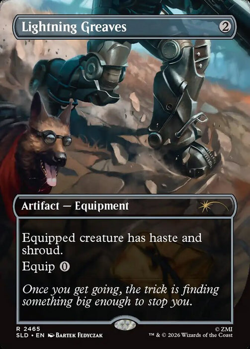Lightning Greaves - Borderless - Full Art - Inverted (Foil)
