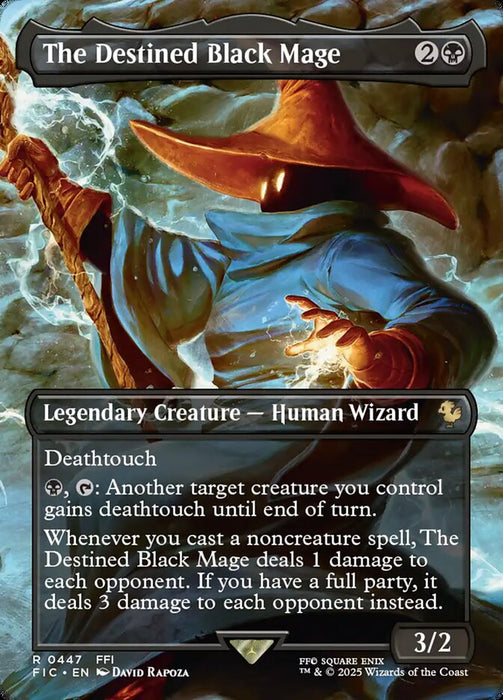 The Destined Black Mage - Borderless - Full Art - Inverted - Legendary (Foil)