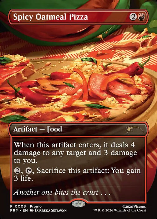 Spicy Oatmeal Pizza - Borderless - Inverted (Foil)