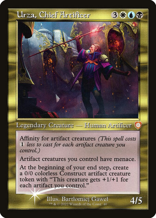 Urza, Chief Artificer - Retro Frame - Etched (Foil)