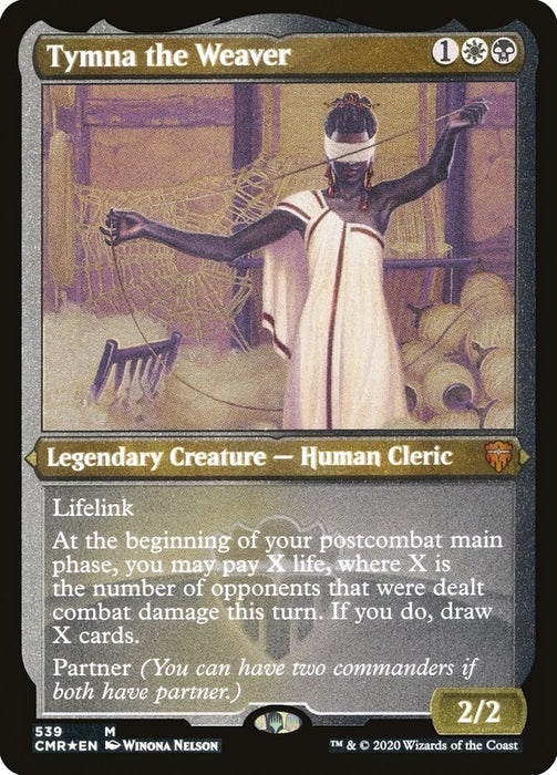 Tymna the Weaver - Etched - Inverted - Legendary - Etched (Foil)