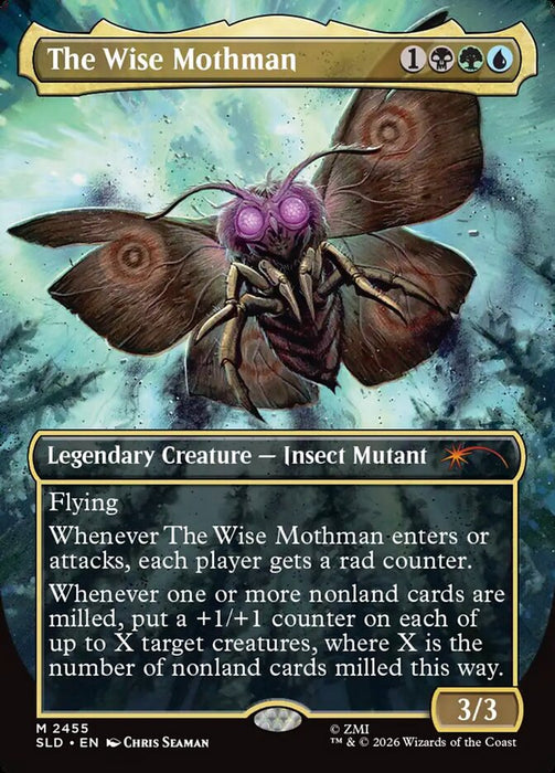 The Wise Mothman - Borderless - Full Art - Inverted - Legendary