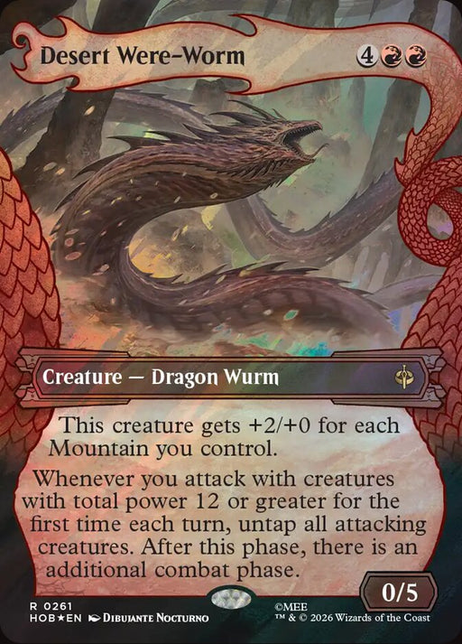 Desert Were-Worm - Borderless - Showcase - Surge Foil (Foil)