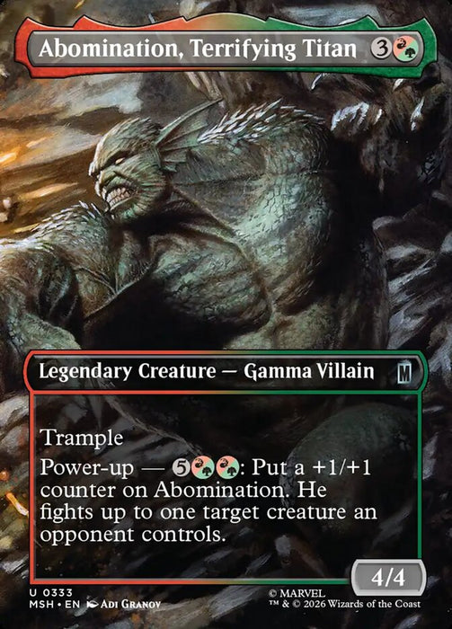 Abomination, Terrifying Titan - Borderless - Inverted - Legendary (Foil)