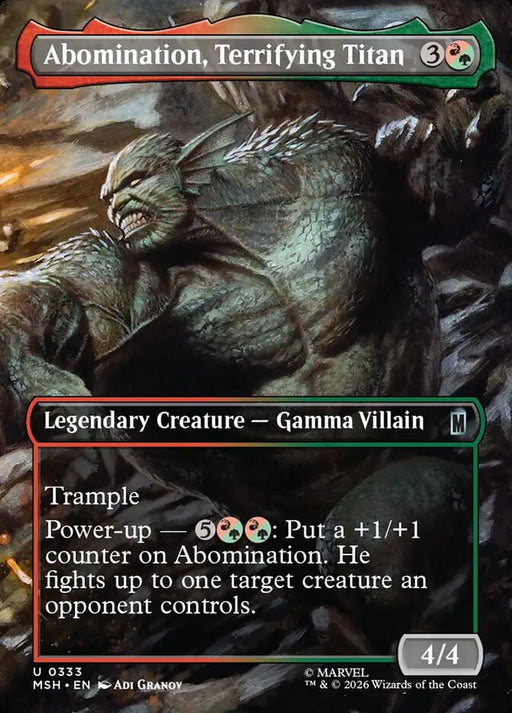Abomination, Terrifying Titan - Borderless - Inverted - Legendary (Foil)