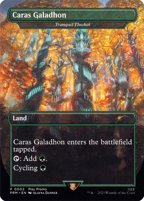 Caras Galadhon - Tranquil Thicket - Borderless - Full Art - Inverted