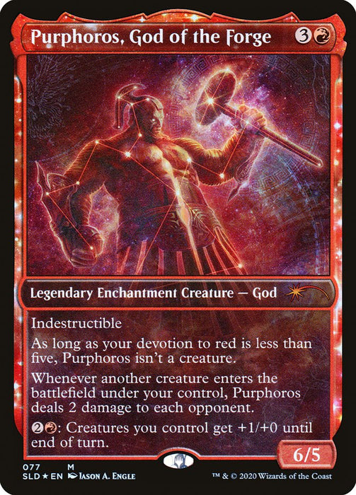 Purphoros, God of the Forge - Full Art - Enchantment - Legendary - Showcase - Inverted (Foil)