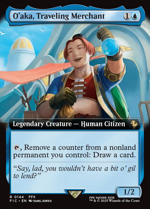 O'aka, Traveling Merchant - Extended Art - Legendary (Foil)