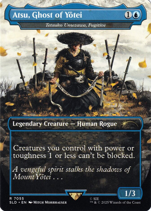 Atsu, Ghost of Yōtei - Tetsuko Umezawa, Fugitive - Borderless - Full Art - Inverted - Legendary (Foil)