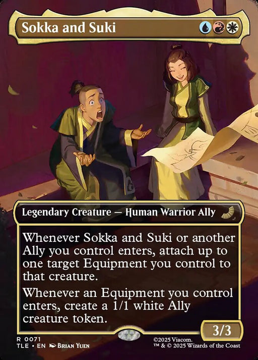 Sokka and Suki - Borderless - Full Art - Inverted - Legendary