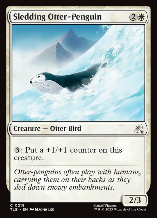 Sledding Otter-Penguin (Foil)
