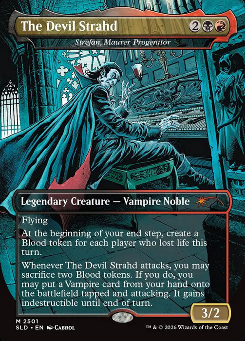 The Devil Strahd - Strefan, Maurer Progenitor - Borderless - Full Art - Inverted - Legendary (Foil)
