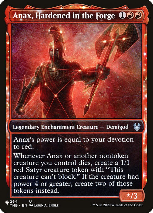 Anax, Hardened in the Forge - Full Art - Enchantment - Showcase - Legendary - Inverted