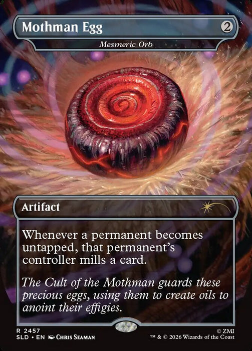 Mothman Egg - Mesmeric Orb - Borderless - Full Art - Inverted (Foil)