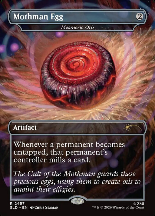 Mothman Egg - Mesmeric Orb - Borderless - Full Art - Inverted (Foil)