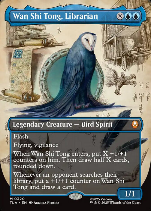 Wan Shi Tong, Librarian - Borderless - Full Art - Inverted - Legendary