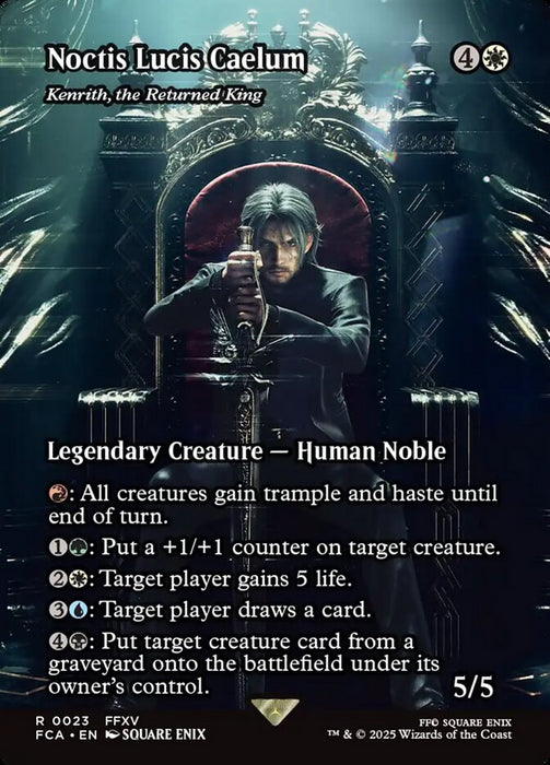 Noctis Lucis Caelum - Kenrith, the Returned King - Borderless - Full Art - Legendary - Inverted (Foil)