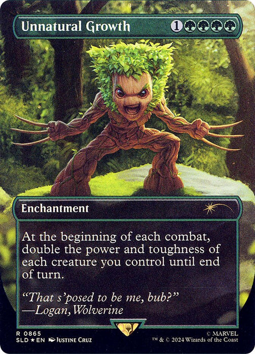 Unnatural Growth - Borderless - Full Art - Inverted (Foil)