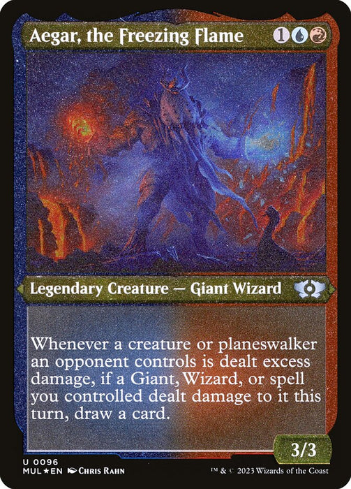 Aegar, the Freezing Flame - Etched - Inverted - Legendary - Etched (Foil)
