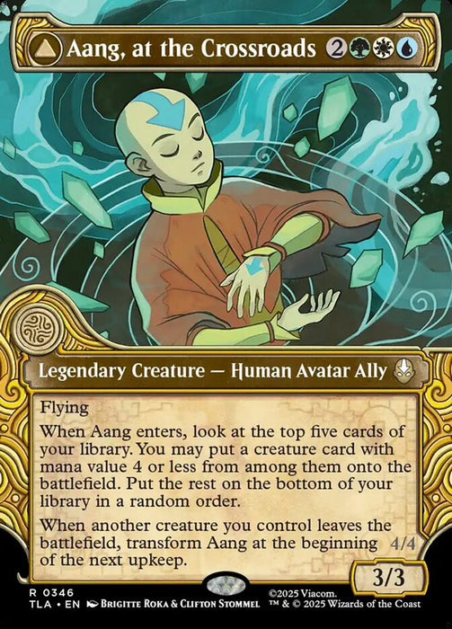 Aang, at the Crossroads // Aang, Destined Savior - Borderless - Legendary - Showcase