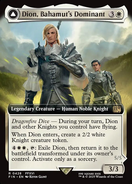 Dion, Bahamut's Dominant // Bahamut, Warden of Light - Enchantment - Legendary - Extended Art