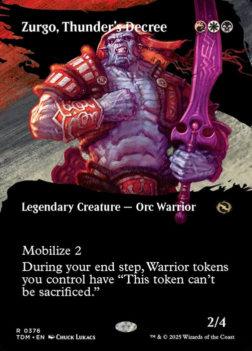 Zurgo, Thunder's Decree - Borderless - Legendary - Showcase - Inverted