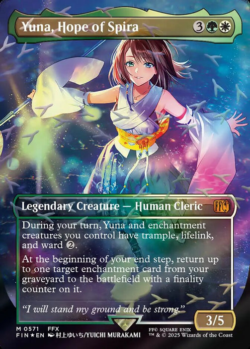 Yuna, Hope of Spira - Borderless - Inverted - Legendary (Foil)