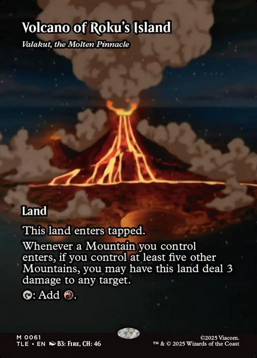 Volcano of Roku's Island - Valakut, the Molten Pinnacle - Borderless - Full Art - Inverted (Foil)