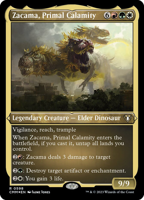 Zacama, Primal Calamity - Etched - Inverted - Legendary - Etched (Foil)