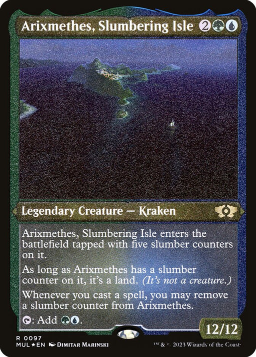 Arixmethes, Slumbering Isle - Etched - Inverted - Legendary - Etched (Foil)