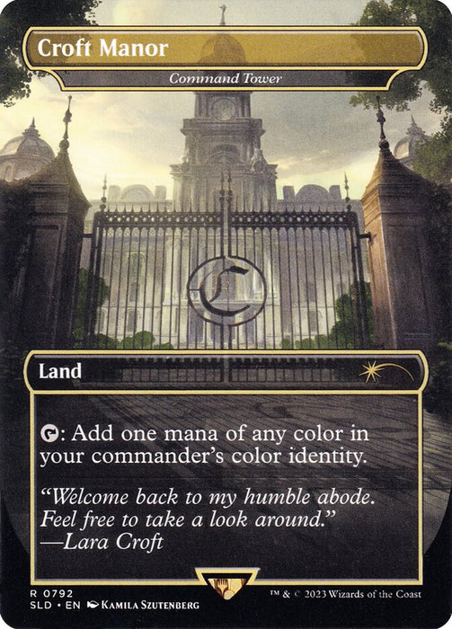 Croft Manor - Command Tower - Borderless - Full Art - Inverted